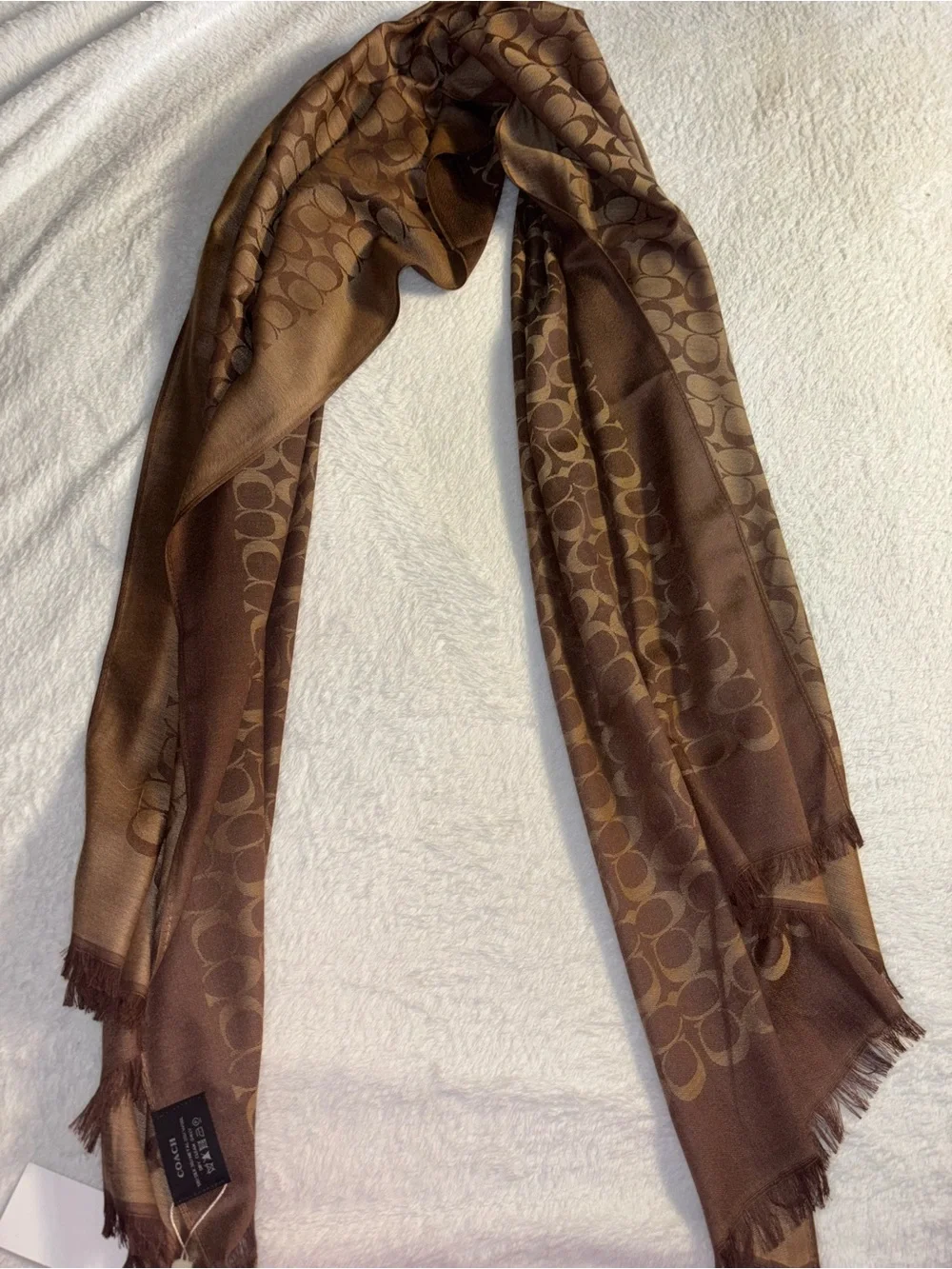 Coach jacquard scarf